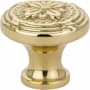 Emtek Ribbon and Reed 1-3/4 Inch Mushroom Cabinet Knob Unlacquered Brass