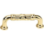 Emtek Ribbon and Reed Estate 3-1/2 Inch Center to Center Handle Cabinet Pull Polished Brass