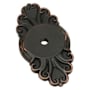 Emtek Ribbon & Reed 2.5 Inch Cabinet Knob Backplate Oil Rubbed Bronze