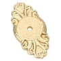 Emtek Ribbon & Reed 2.5 Inch Cabinet Knob Backplate Polished Brass