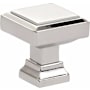 Emtek Geometric Square 1-1/4 Inch Square Cabinet Knob from the Geometric Collection - 25 Pack Polished Nickel