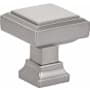Emtek Geometric Square 1-1/4 Inch Square Cabinet Knob from the Geometric Collection Satin Nickel