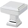 Emtek Geometric Square 1-1/4 Inch Square Cabinet Knob from the Geometric Collection Polished Chrome