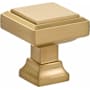 Emtek Geometric Square 1-1/4 Inch Square Cabinet Knob from the Geometric Collection Satin Brass