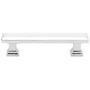 Emtek Geometric Rectangular 3-1/2 Inch Center to Center Bar Cabinet Pull from the Geometric Collection - Pack of 25 Polished Chrome