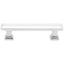 Emtek Geometric Rectangular 3-1/2 Inch Center to Center Bar Cabinet Pull from the Geometric Collection Polished Chrome