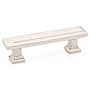 Emtek Geometric Rectangular 6 Inch Center to Center Bar Cabinet Pull from the Geometric Collection - Pack of 10 Polished Nickel