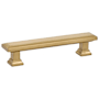 Emtek Geometric Rectangular 10 Inch Center to Center Bar Cabinet Pull from the Geometric Collection Satin Brass