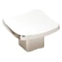 Emtek Basin 1-1/4 Inch Square Cabinet Knob from the Mid Century Modern Collection - 10 Pack Polished Nickel