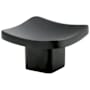 Emtek Basin 1-1/4 Inch Square Cabinet Knob from the Mid Century Modern Collection - 10 Pack Flat Black