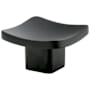 Emtek Basin 1-1/4 Inch Square Cabinet Knob Flat Black