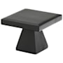Emtek Podium 1-1/4 Inch Square Cabinet Knob from the Mid Century Modern Collection - 10 Pack Flat Black