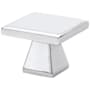 Emtek Podium 1-1/4 Inch Square Cabinet Knob from the Mid Century Modern Collection - 10 Pack Polished Chrome