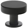 Emtek Cadet 1 Inch Mushroom Cabinet Knob from the Mid Century Modern Collection Flat Black
