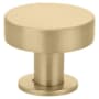 Emtek Cadet 1-1/4 Inch Mushroom Cabinet Knob from the Mid Century Modern Collection Satin Brass