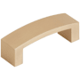 Emtek Bauhaus 3 Inch Center to Center Handle Cabinet Pull Satin Brass