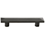 Emtek Sandcast Pyramid 6 Inch Center to Center Bar Cabinet Pull from the Sandcast Bronze Collection Flat Black