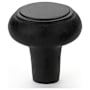 Emtek Sandcast Barn 1 Inch Mushroom Cabinet Knob from the Sandcast Bronze Collection Flat Black