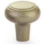 Emtek Sandcast Barn 1 Inch Mushroom Cabinet Knob from the Sandcast Bronze Collection Tumbled White Bronze