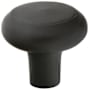 Emtek Sandcast Barn 1-1/4 Inch Mushroom Cabinet Knob from the Sandcast Bronze Collection - 25 Pack Flat Black