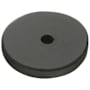 Emtek Sandcast Round 1.25 Inch Cabinet Knob Backplate from the Sandcast Bronze Collection Flat Black