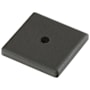 Emtek Sandcast Square 1.25 Inch Cabinet Knob Backplate from the Sandcast Bronze Collection Flat Black