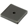 Emtek Sandcast Square 1.25 Inch Cabinet Knob Backplate from the Sandcast Bronze Collection Medium Bronze