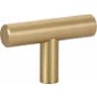 Emtek Bar 2 Inch Bar Cabinet Knob Unlacquered Brass