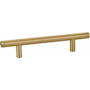 Emtek Bar 5 Inch Center to Center Cabinet Pull from the Contemporary Collection Satin Brass