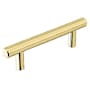 Emtek Bar 16 Inch Center to Center Cabinet Pull from the Contemporary Collection Unlacquered Brass