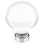 Emtek Bristol Glass 1 Inch Round Cabinet Knob Satin Nickel