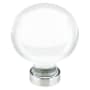 Emtek Bristol 1-1/4 Inch Round Cabinet Knob from the Glass Collection - 25 Pack Satin Nickel