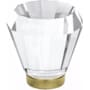 Emtek Brookmont Glass 1 Inch Conical Cabinet Knob Unlacquered Brass