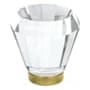 Emtek Brookmont 1-1/4 Inch Geometric Cabinet Knob from the Glass Collection - 25 Pack Polished Brass