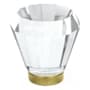 Emtek Brookmont Glass 1-5/8 Inch Conical Cabinet Knob Polished Brass