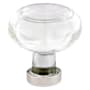 Emtek Georgetown 1-1/4 Inch Mushroom Cabinet Knob from the Glass Collection - 10 Pack Polished Nickel