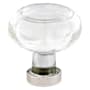 Emtek Georgetown 1-1/4 Inch Mushroom Cabinet Knob from the Glass Collection Polished Nickel