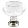 Emtek Georgetown 1-1/4 Inch Mushroom Cabinet Knob from the Glass Collection - 10 Pack Satin Nickel