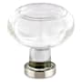 Emtek Georgetown 1-1/4 Inch Mushroom Cabinet Knob from the Glass Collection Satin Nickel