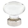 Emtek Hampton 1-3/4 Inch Oval Cabinet Knob from the Glass Collection - 10 Pack Polished Nickel
