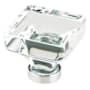 Emtek Lido 1-3/8 Inch Square Cabinet Knob from the Glass Collection - 25 Pack Satin Nickel