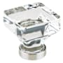 Emtek Lido 1-3/8 Inch Square Cabinet Knob from the Glass Collection - 25 Pack Pewter
