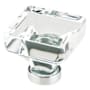 Emtek Lido 1-5/8 Inch Square Cabinet Knob from the Glass Collection Satin Nickel