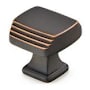 Emtek Art Deco 1-1/4 Inch Square Cabinet Knob Oil Rubbed Bronze