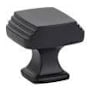 Emtek Art Deco 1-1/4 Inch Square Cabinet Knob Flat Black