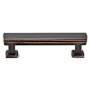 Emtek Art Deco 3-1/2 Inch Center to Center Bar Cabinet Pull Oil Rubbed Bronze