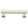 Emtek Art Deco 4 Inch Center to Center Bar Cabinet Pull Satin Nickel
