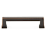 Emtek Alexander 3-1/2 Inch Center to Center Handle Cabinet Pull from the Art Deco Collection Oil Rubbed Bronze