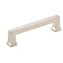 Emtek Alexander 3-1/2 Inch Center to Center Handle Cabinet Pull from the Art Deco Collection Satin Nickel