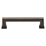 Emtek Alexander 4 Inch Center to Center Handle Cabinet Pull from the Art Deco Collection - 10 Pack Oil Rubbed Bronze